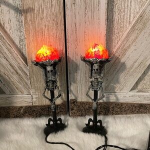 Lemax Light Up Skeleton Street Lights